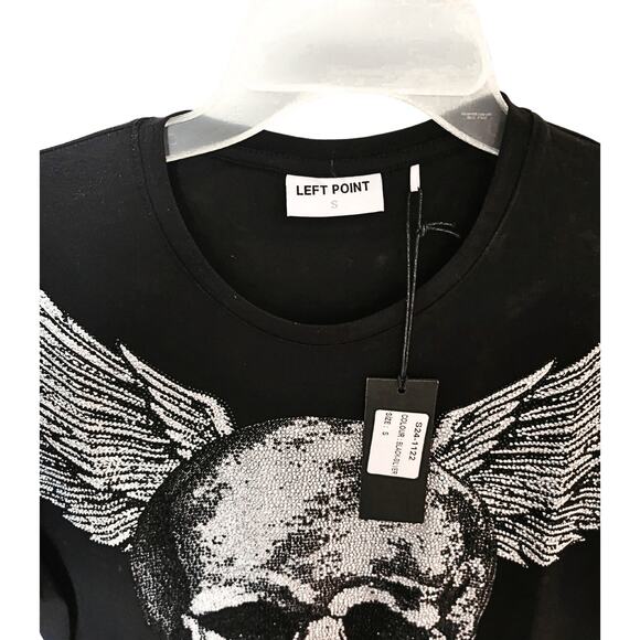 Left Point NYC Winged Skull Graphic Tee - Size S - Picture 2 of 5